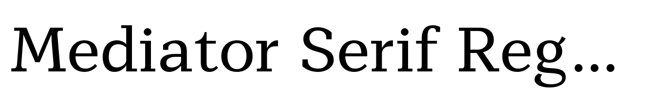 Mediator Serif Regular